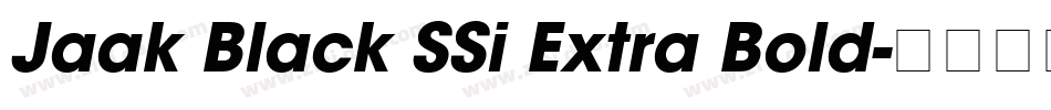 Jaak Black SSi Extra Bold字体转换